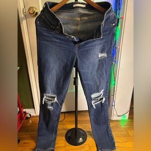 Distressed Blue Jeans